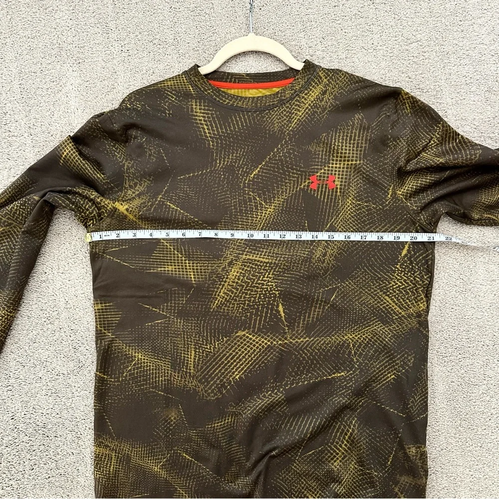 Under Armour Cold Gear Brown Printed Long Sleeve Base Layer Thermal Shirt
